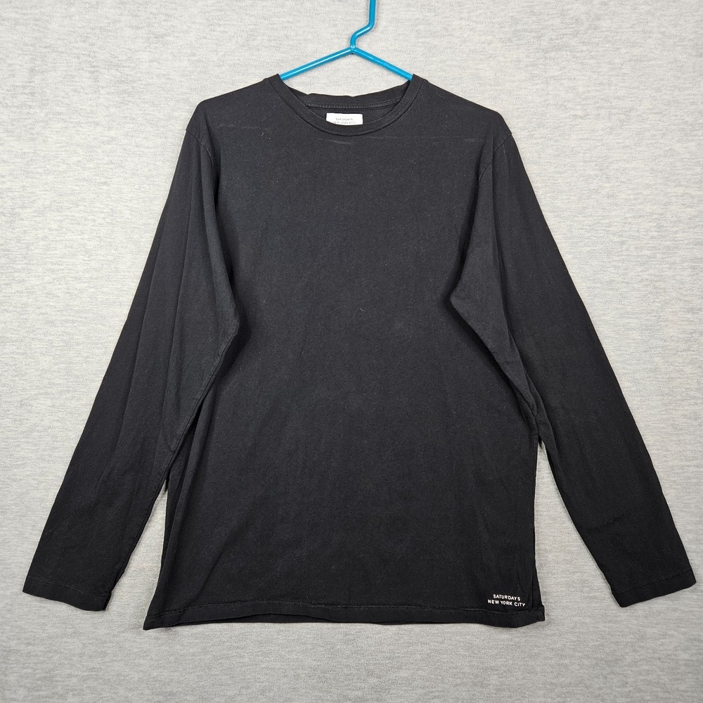 Saturdays New York City Men's Black Crew Neck Pima Cotton Tee Size M